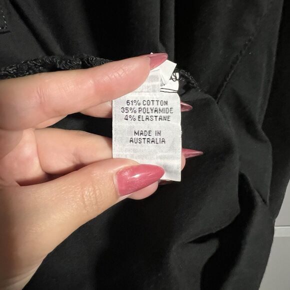 Mela Purdie Women Popover V-Neck Wide Rolled Sleeve Oversize Tunic Black 3XL - Picture 9 of 10